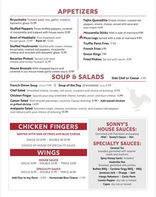 Menu photo 2 Sonny Red's Lackawanna, NY Menu photo 2 Sonny Red's Lackawanna, NY
