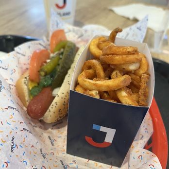 Joyland - Chicago dog and curly fries - Burgers Near Me - Nashville, Tennessee Joyland - Chicago dog and curly fries - Burgers Near Me - Nashville, Tennessee