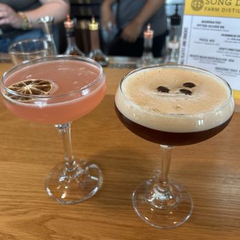 Song Dog Farm Distillery - Gimlet and espresso martini - Distilleries Near Me - Boyds, Maryland