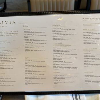 OLIVIA - Menu - Italian Near Me - Tampa, Florida OLIVIA - Menu - Italian Near Me - Tampa, Florida