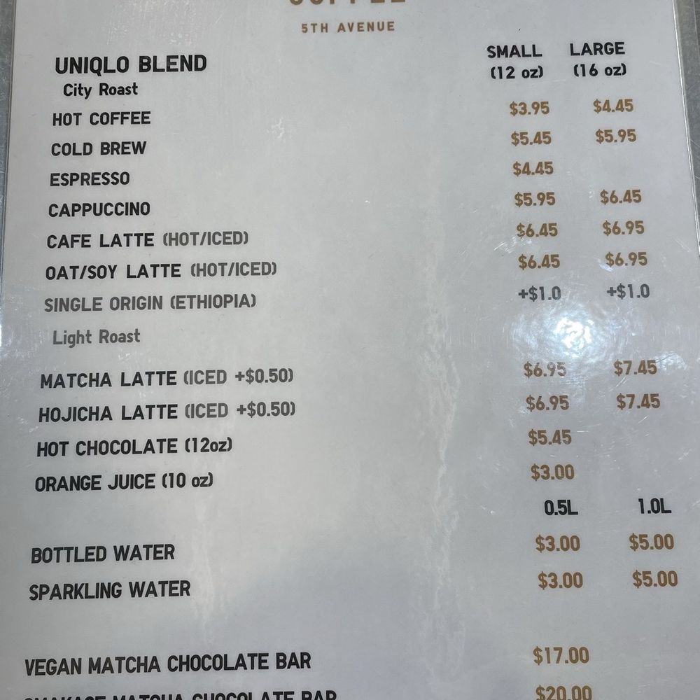 UNIQLO Coffee - Coffee & Tea Near Me - New York, New York UNIQLO Coffee - Coffee & Tea Near Me - New York, New York