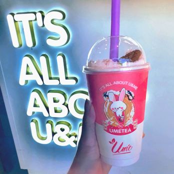 Ume Tea - White Peach Oolong Milk Tea with Mochi - Coffee & Tea Near Me - Cupertino, California Ume Tea - White Peach Oolong Milk Tea with Mochi - Coffee & Tea Near Me - Cupertino, California
