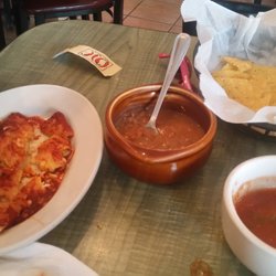 El Ranchito - Kids Enchilada with beans, chips and salsa