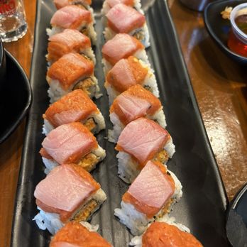 Moko Sushi - The "O" Roll was awesome. Soft shell crab inside and ahí and yellowtail on top. YUM - Japanese Near Me - North Las Vegas, Nevada Moko Sushi - The "O" Roll was awesome. Soft shell crab inside and ahí and yellowtail on top. YUM - Japanese Near Me - North Las Vegas, Nevada