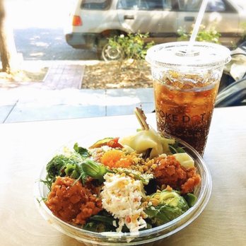 Poke Dot - Two scoops of spicy tuna and lots of toppings. - Seafood Near Me - Claremont, California Poke Dot - Two scoops of spicy tuna and lots of toppings. - Seafood Near Me - Claremont, California