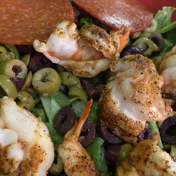 Farina's Winery & Cafe - Farina 's Italian Salad shrimp - too salty and would have been better with artichoke (they forgot) and cheese (I can't have) - Italian Near Me - Grapevine, Texas Farina's Winery & Cafe - Farina 's Italian Salad shrimp - too salty and would have been better with artichoke (they forgot) and cheese (I can't have) - Italian Near Me - Grapevine, Texas