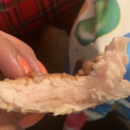 Uncooked chicken sandwich
