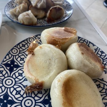 Crazy Dumpling - Back - pork/cabbage dumplings Front - Pan fried pork bun - Chinese Near Me - Fredericksburg, Virginia