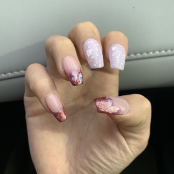 Sweet Pink Nails & Facial - Gave her a loose concept and she ended up with this. Love it - Nail Salons Near Me - Lone Tree, Colorado Sweet Pink Nails & Facial - Gave her a loose concept and she ended up with this. Love it - Nail Salons Near Me - Lone Tree, Colorado