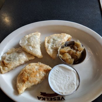 Veselka - Short rib pierogi (fried) - Ukrainian Near Me - New York, New York Veselka - Short rib pierogi (fried) - Ukrainian Near Me - New York, New York