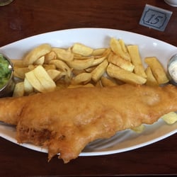 Curleys Dining Rooms - Haddock and chips. The batter is perfect!
