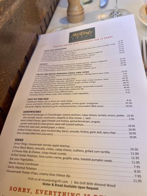 Menu photo 3 Mustards Grill Napa, CA