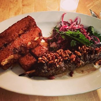 Sycamore - Grilled beef Kofte with Halloumi fries. To die for!! - New American Near Me - Newton, Massachusetts