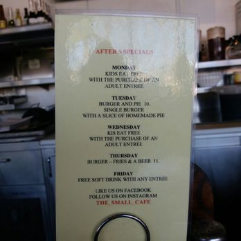 The Small Café - This is " AFTER 5 SPECIALS" - Breakfast & Brunch Near Me - Long Beach, California