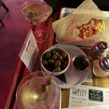The Starving Artist - Dirty martinis, olives, and pepperoni pizza slices - Dive Bars Near Me - Phoenix, Arizona The Starving Artist - Dirty martinis, olives, and pepperoni pizza slices - Dive Bars Near Me - Phoenix, Arizona