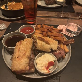 Junction Prime - French dip with fries $19 - Steakhouses Near Me - Kingsland, Texas Junction Prime - French dip with fries $19 - Steakhouses Near Me - Kingsland, Texas