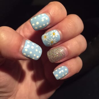 H&T Nail Spa - They're a little grown out but... spring nails by Betty - Nail Salons Near Me - Tarzana, California