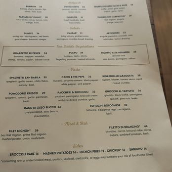 San Babila - Menu - Italian Near Me - New York, New York San Babila - Menu - Italian Near Me - New York, New York