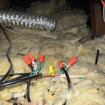 Coastal Heating & Cooling - Wire cut and left outside of a junction box - Heating & Air Conditioning/HVAC Near Me - Mission Viejo, California