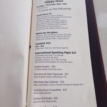 the C restaurant + bar - Happy Hour menu! Everything half priced - Seafood Near Me - Monterey, California the C restaurant + bar - Happy Hour menu! Everything half priced - Seafood Near Me - Monterey, California