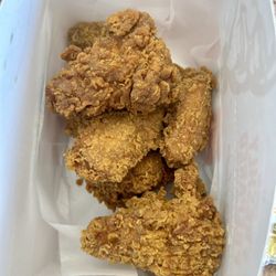 KFC - Spicy wings - btw they taste like regular fried chicken just a little smaller