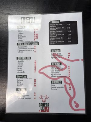 Menu photo 2 Cabeza De Res El Sinaloense Fresno, CA
