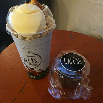 Cafe 86 - Upside down halo halo large and ube butter bar - Desserts Near Me - West Covina, California