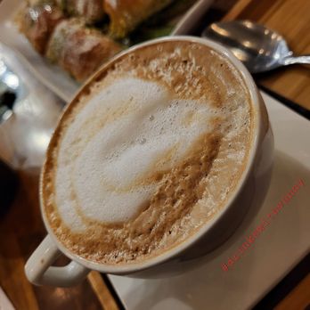 The Olive Restobar - Cafe latte yummy!!! - Mediterranean Near Me - Downey, California