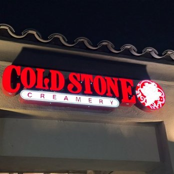 Lynch Sign - Built and installed two neon-lit Cold Stone storefront signs - Signmaking Near Me - Monrovia, California