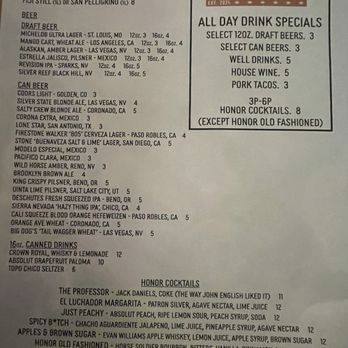 Honor BBQ - Drink menu - Barbeque Near Me - Las Vegas, Nevada Honor BBQ - Drink menu - Barbeque Near Me - Las Vegas, Nevada