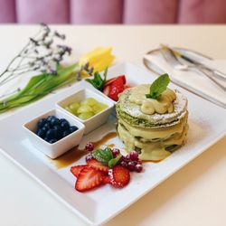 Kavárna Cafioca - Matcha pancakes