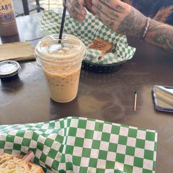 Crust Toast and Sandwich - Our dirty chai tea latte - Sandwiches Near Me - Riverside, California