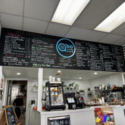 The expansive menu with food and drinks!
