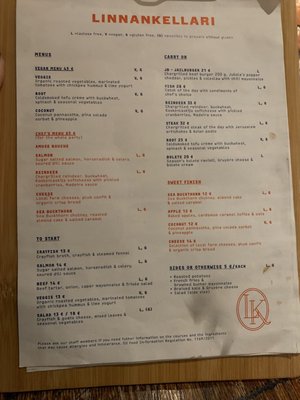 Menu photo 2 Linnankellari Helsinki, 18