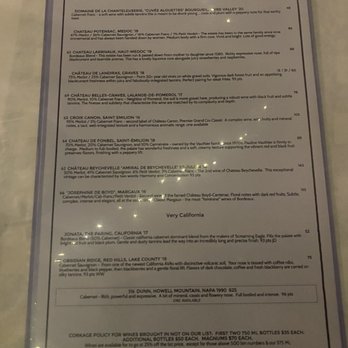 RÊVE - Menu - French Near Me - Lafayette, California