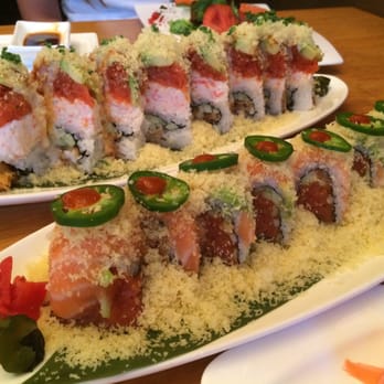 Densetsu - Top - Godzilla roll, bottom - Murphy Roll - Japanese Near Me - Plano, Texas Densetsu - Top - Godzilla roll, bottom - Murphy Roll - Japanese Near Me - Plano, Texas