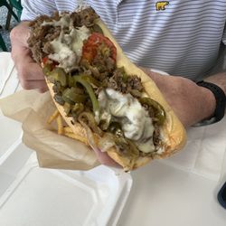 Juice Express Cafe - Loaded pepper steak sandwich combo