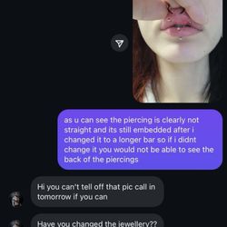 Tattitude - U can clearly see the piercings doesnt sit straight