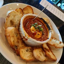 Tiburon Coastal Cuisine - Goat Cheese Dip - yummy & with a lil kick. First time having it and it won't be our last!
