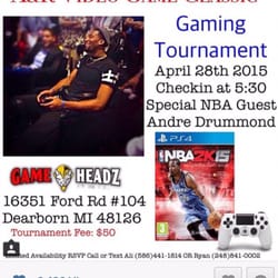 Game Headz - NBA 2k15 Tournament at our store In Dearborn michigan. None other than Andre Drummond will be joining us!