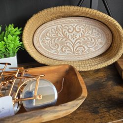 RomWeber Marketplace - Bread basket with a stone you microwave and it keeps your rolls warm.