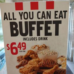 Buffet sign, although it was available Friday afternoon as well