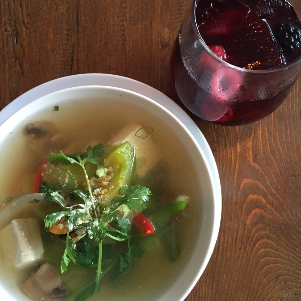 Summer Buffalo - Tofu-vegetable broth and sangria - Thai Near Me - Burbank, California