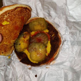 Sonic Drive-In - "Cheese Burger" More like "Mustard" Burger. - Burgers Near Me - Tacoma, Washington Sonic Drive-In - "Cheese Burger" More like "Mustard" Burger. - Burgers Near Me - Tacoma, Washington
