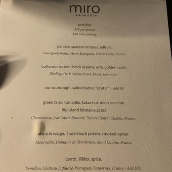 Miro Kaimuki - Asian Fusion Near Me - Honolulu, Hawaii