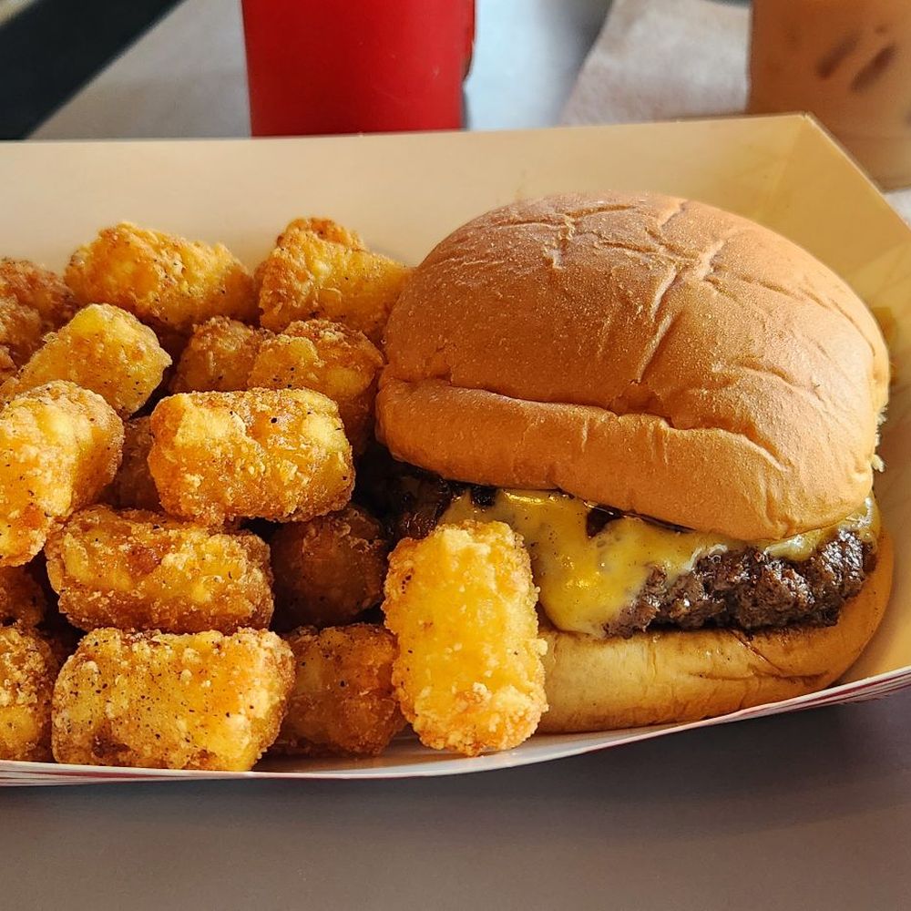 Downtown smashie with tots Downtown smashie with tots
