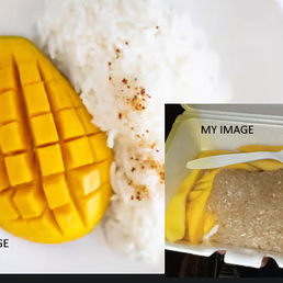 a mango and rice dish a mango and rice dish
