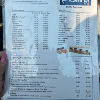 Katsu-Ya - Menu - Sushi Bars Near Me - Seattle, Washington