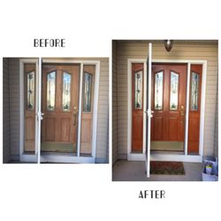 Lucho's Improvement Solutions - Fiberglass door stain
