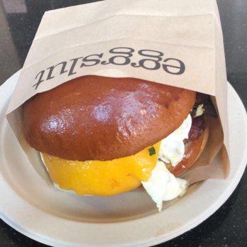 Eggslut - Bacon, Egg & Cheese + Spicy Mayo - Breakfast & Brunch Near Me - Los Angeles, California Eggslut - Bacon, Egg & Cheese + Spicy Mayo - Breakfast & Brunch Near Me - Los Angeles, California